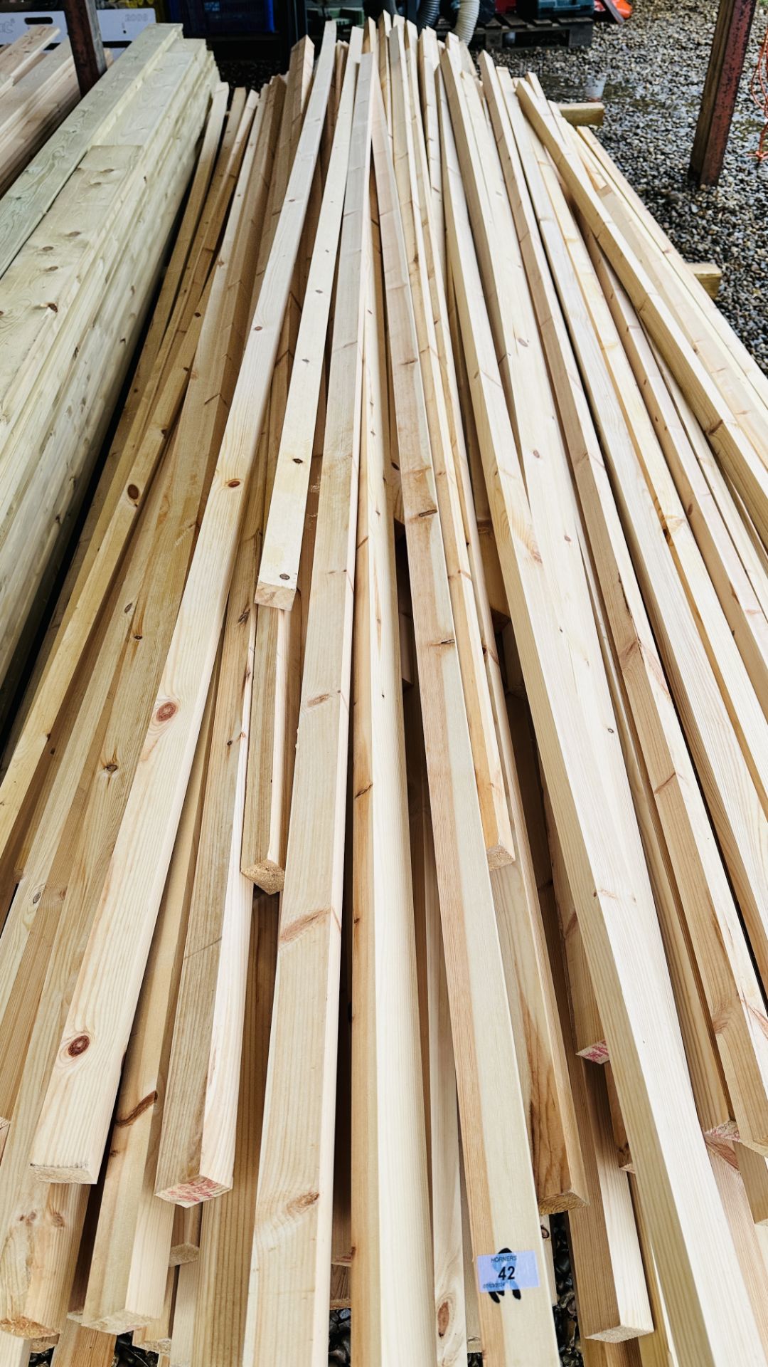 APPROX 150 LENGTHS OF 45MM X 35MM PLANED TIMBER AVERAGE LENGTH 4 METRE. - Image 4 of 5