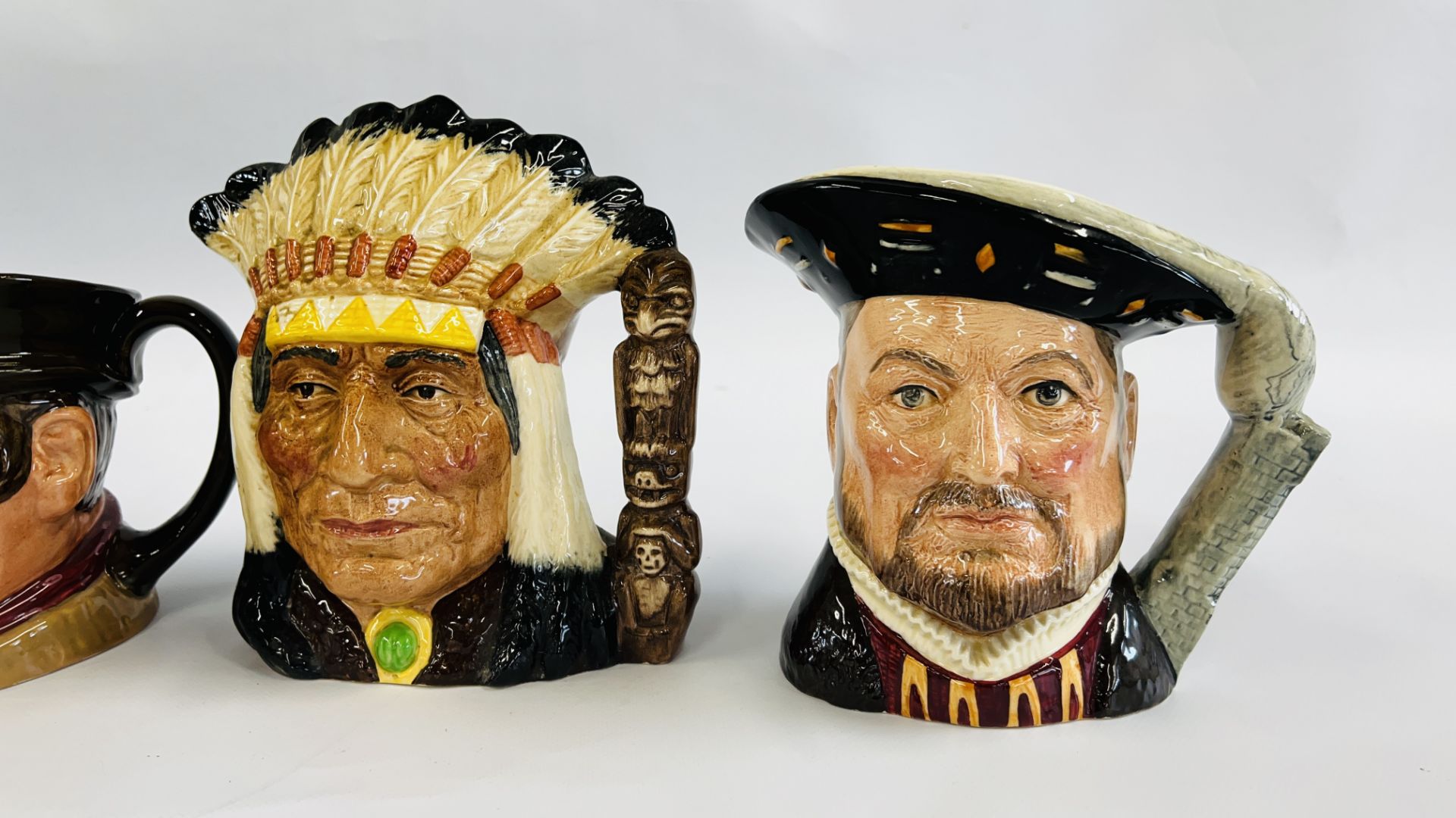 A GROUP OF 5 ROYAL DOULTON CHARACTER JUGS TO INCLUDE NORTH AMERICAN INDIAN D 6611, - Image 4 of 8