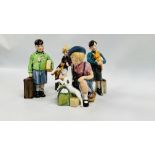 GROUP OF 4 ROYAL DOULTON EVACUEES FIGURES INCLUDING THE HOMECOMING,