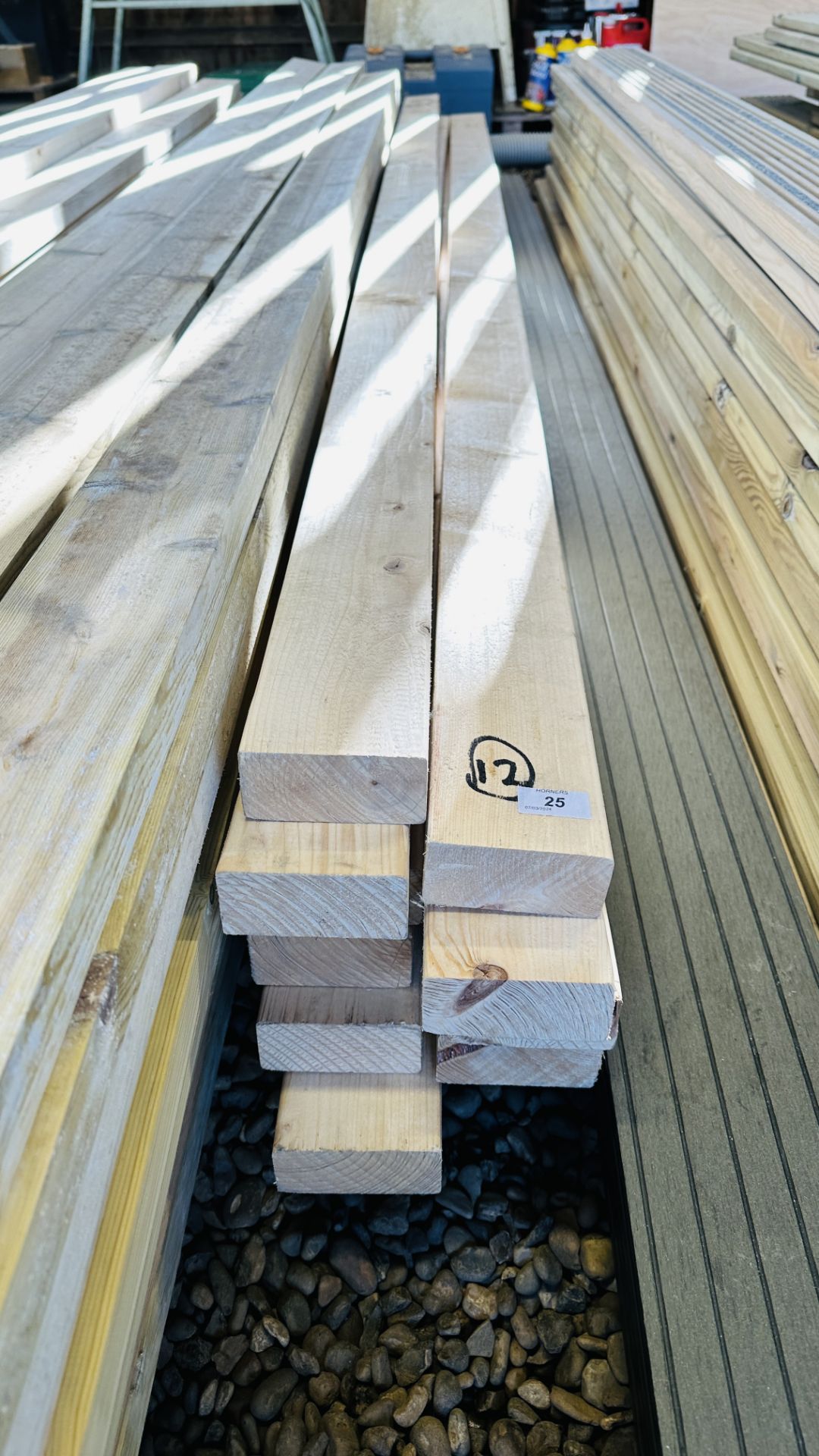 11 X 3 METRE LENGTHS 95MM X 45MM PLANED TIMBER. THIS LOT IS SUBJECT TO VAT ON HAMMER PRICE.