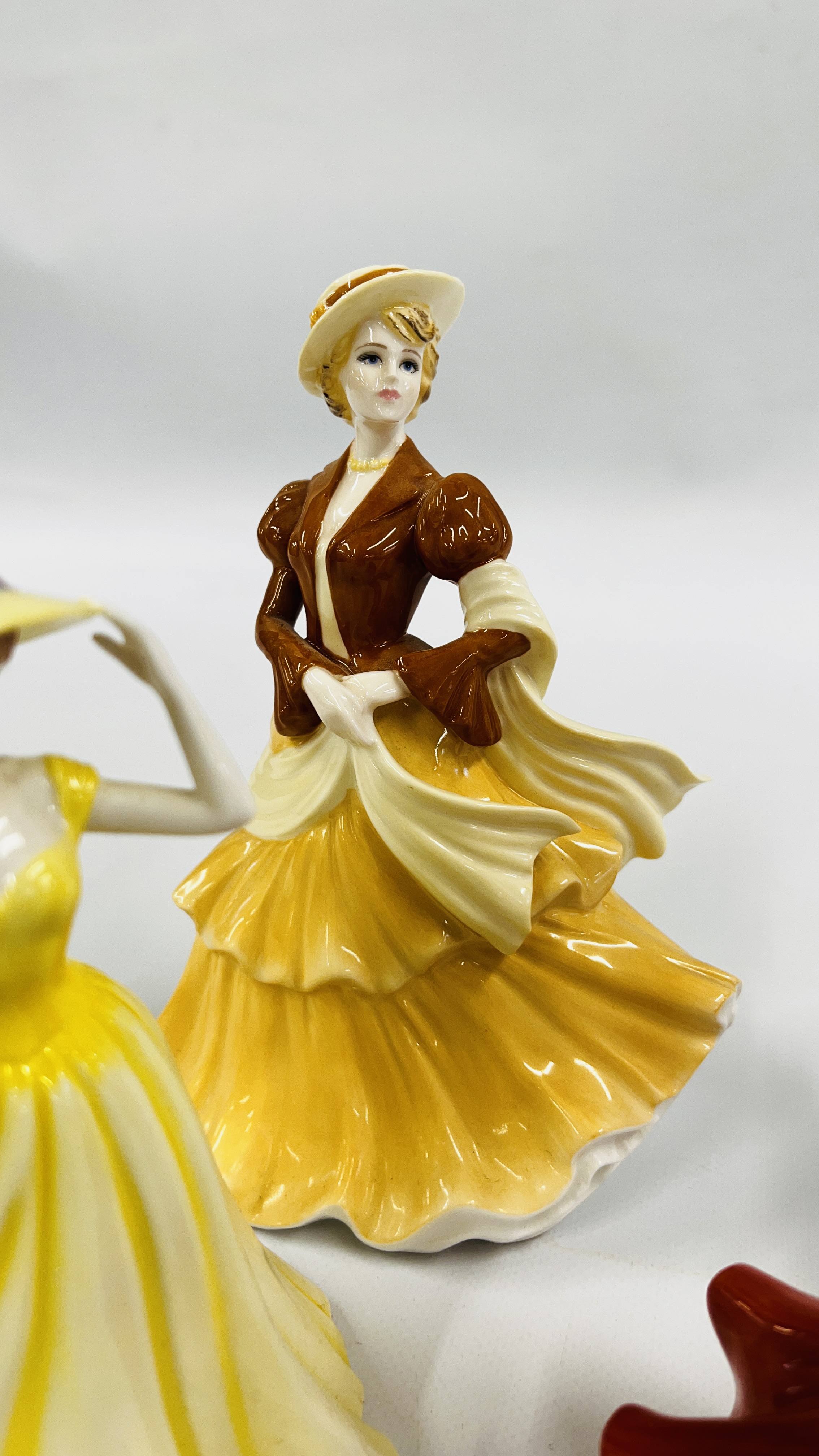 3 ROYAL DOULTON CABINET COLLECTORS FIGURES TO INCLUDE "SUMMER BREEZE" HN 4587, - Image 5 of 9