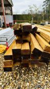 36 X APPROX 4.5M LENGTHS OF 70MM X 45MM PLANED TANALISED TIMBER.