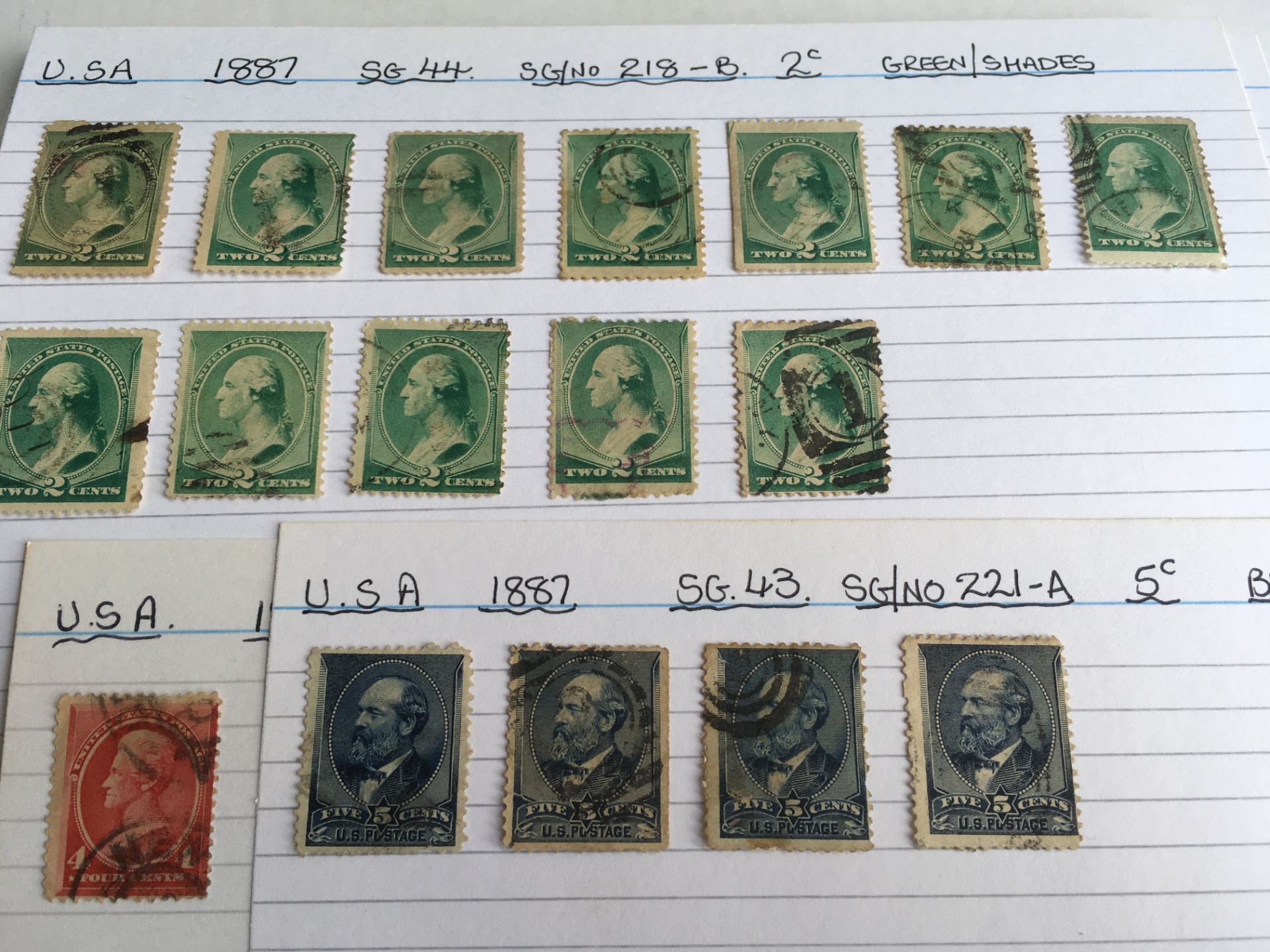 STAMPS: BOX WITH USA MAINLY USED ON QUANTITY OF CARDS SORTED BY ISSUE AND YEARS, - Image 3 of 10