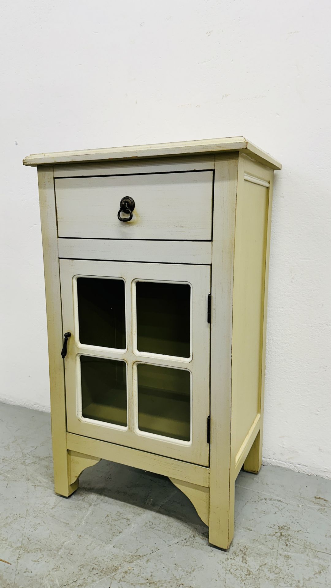 VINTAGE TYPE SINGLE DOOR CABINET WITH DRAWER ABOVE - W 46CM X D 33CM X H 78CM. - Image 2 of 7