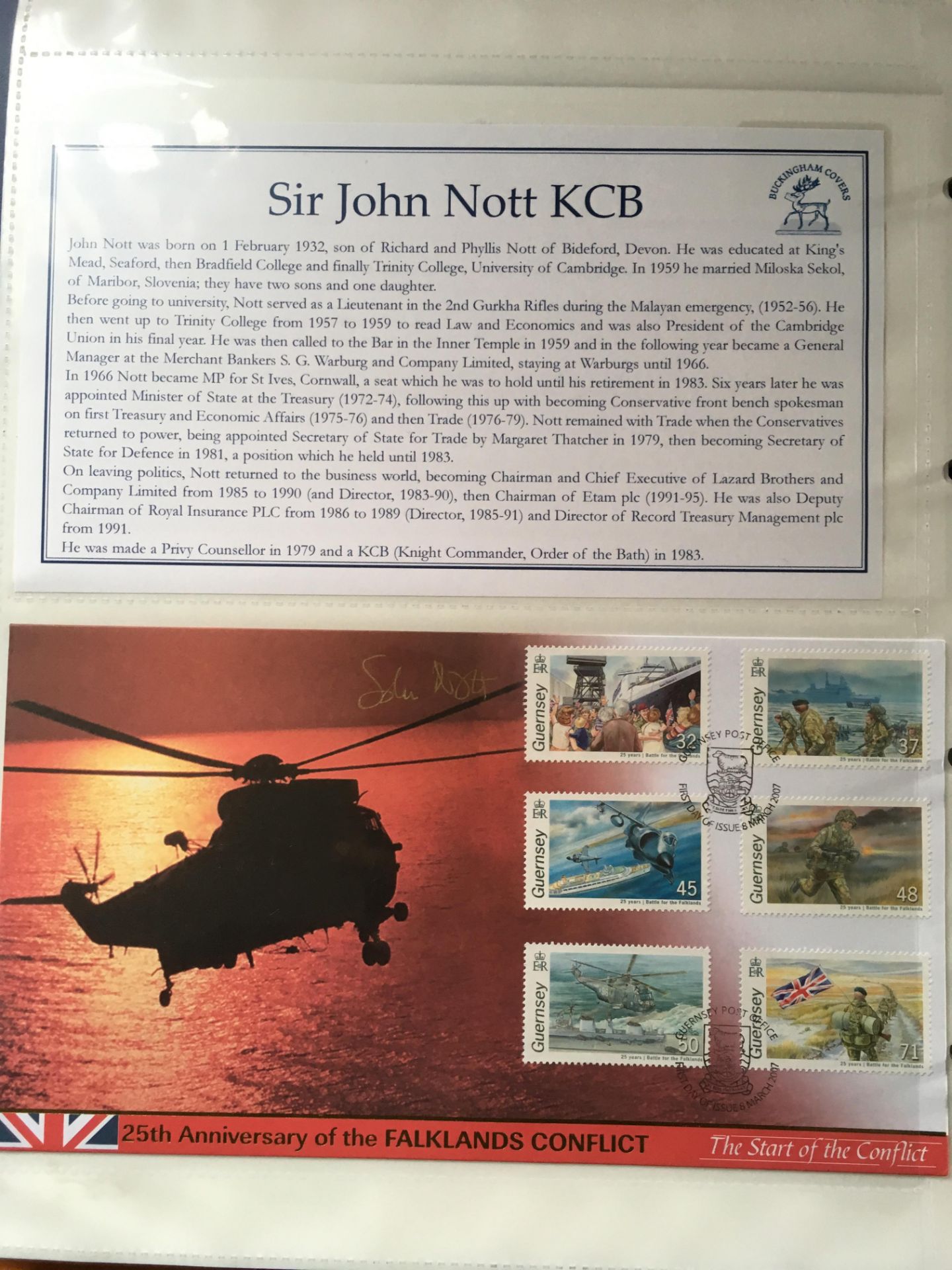 STAMPS: BINDER WITH A COLLECTION 2007 25th ANNIVERSARY OF FALKLANDS WAR BUCKINGHAM COVERS, - Image 4 of 10