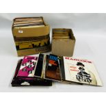 3 BOXES CONTAINING APPROXIMATELY 170 MIXED RECORDS AND 45'S TO INCLUDE SHIRLEY BASSEY,