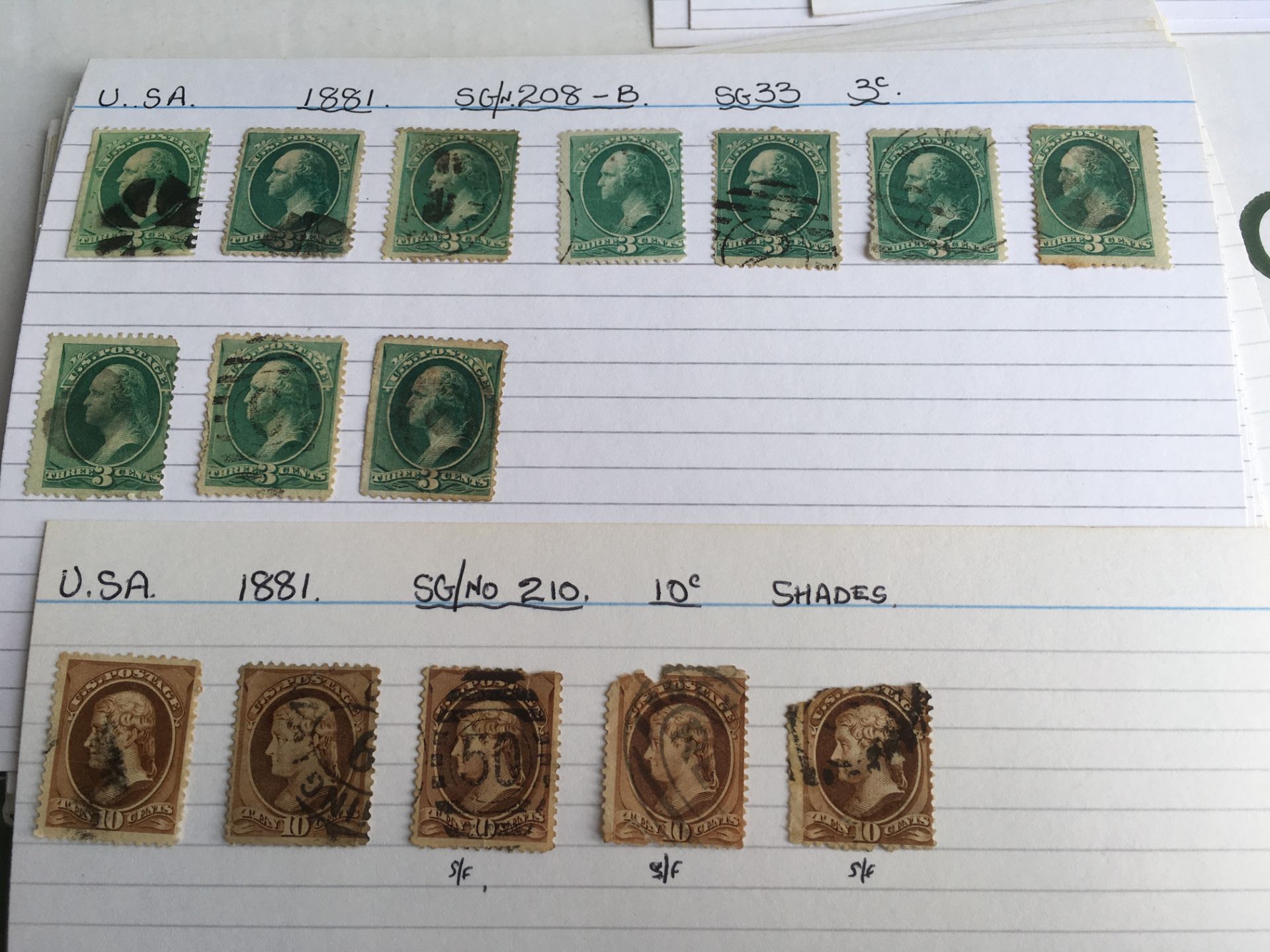 STAMPS: BOX WITH USA MAINLY USED ON QUANTITY OF CARDS SORTED BY ISSUE AND YEARS, - Image 6 of 10