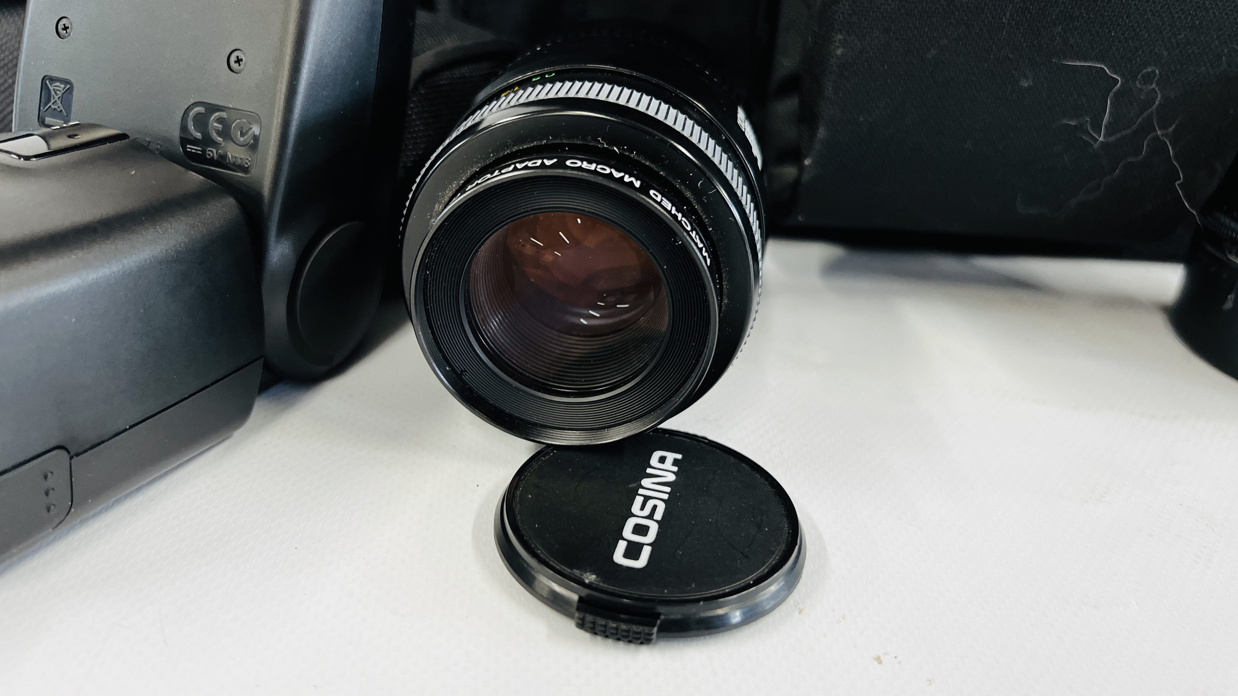 A LOWEPRO CAMERA BACK ALONG WITH CANON H0YA 77MM SKLIGHT LENS, 20-35 ULTRA SONIC, COSINA MACRO LENS, - Image 6 of 10