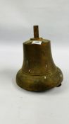 HEAVY BRASS BELL, DIAMETER 24CM, HEIGHT 26CM.