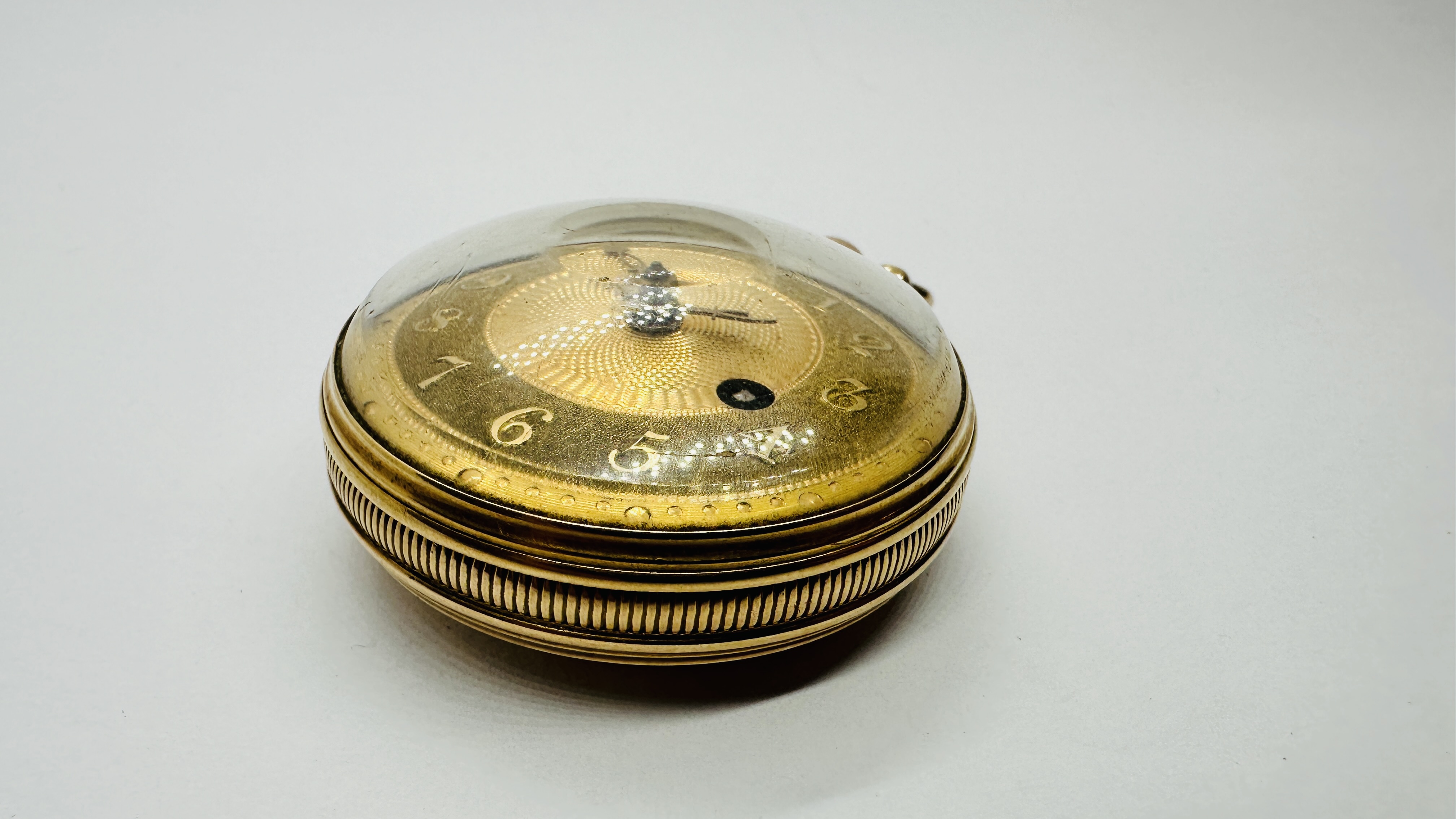 AN ANTIQUE 18CT GOLD CASED GENTS POCKET WATCH FUSSEE VERGE MOVEMENT INSCRIBED PAINGER? HOLBORN HILL - Image 3 of 33