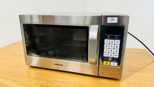 A SAMSUNG STAINLESS STEEL 1100 WATT MICROWAVE OVEN MODEL CM1089 (MANUFACTURED AUGUST 2023) - SOLD