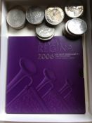 COINS: BOX WITH COMMEMORATIVE £5 (28)