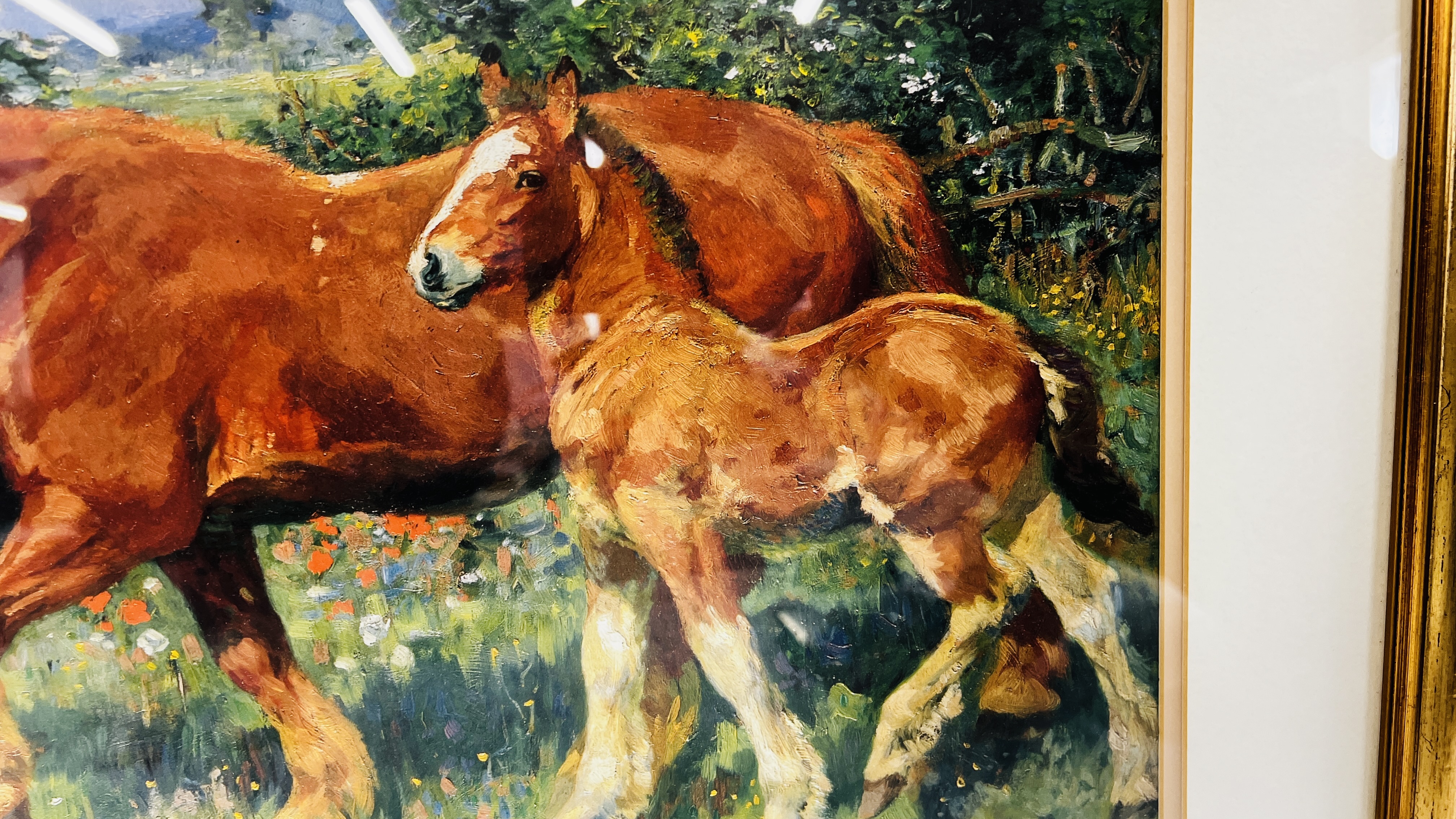 A FRAMED AND MOUNTED SUNNY JUNE 1901 ALFRED MUNNINGS PRINT W 62CM X H 36CM. - Image 3 of 6