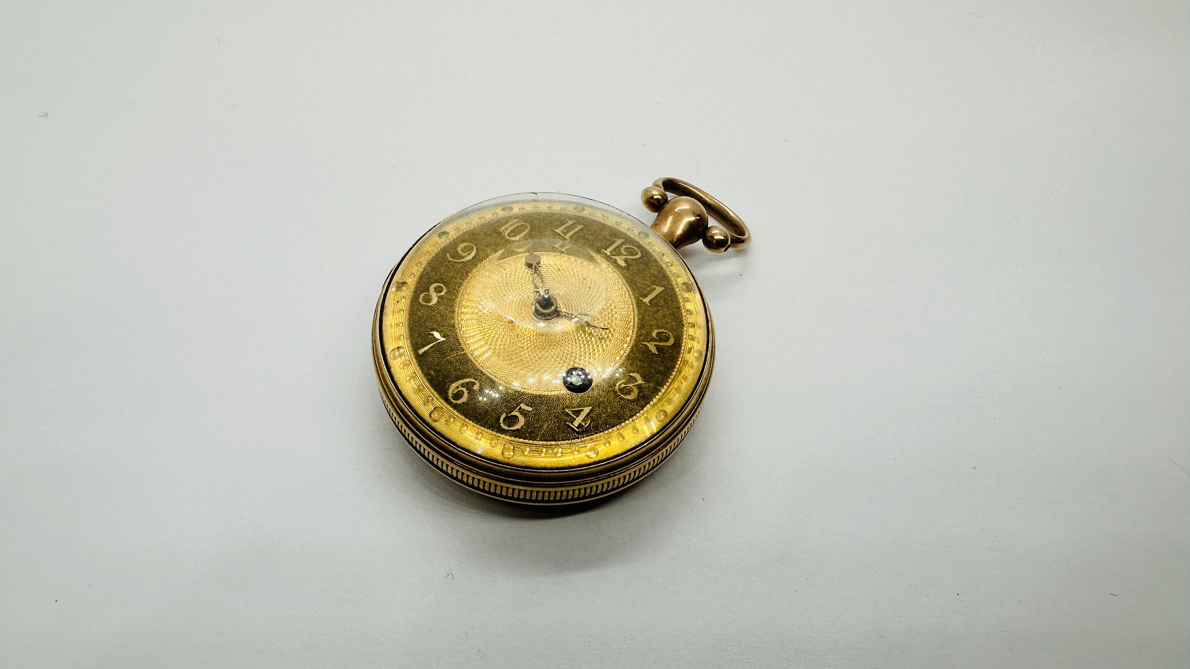 AN ANTIQUE 18CT GOLD CASED GENTS POCKET WATCH FUSSEE VERGE MOVEMENT INSCRIBED PAINGER? HOLBORN HILL