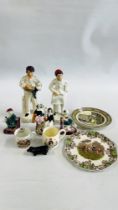 A GROUP OF SUNDRY CHINA TO INCLUDE A VINTAGE SHELLEY CORONATION MUG JUNE 22nd 1911 AND ONE OTHER,