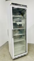 A POLAR REFRIGERATION GLASS DOOR DISPLAY FREEZER, MODEL CB921, W-600CM, H-185CM. - SOLD AS SEEN.