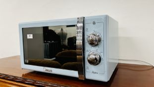 SWAN RETRO TASTE OF THE 50'S BLUE FINISH MICROWAVE - SOLD AS SEEN.