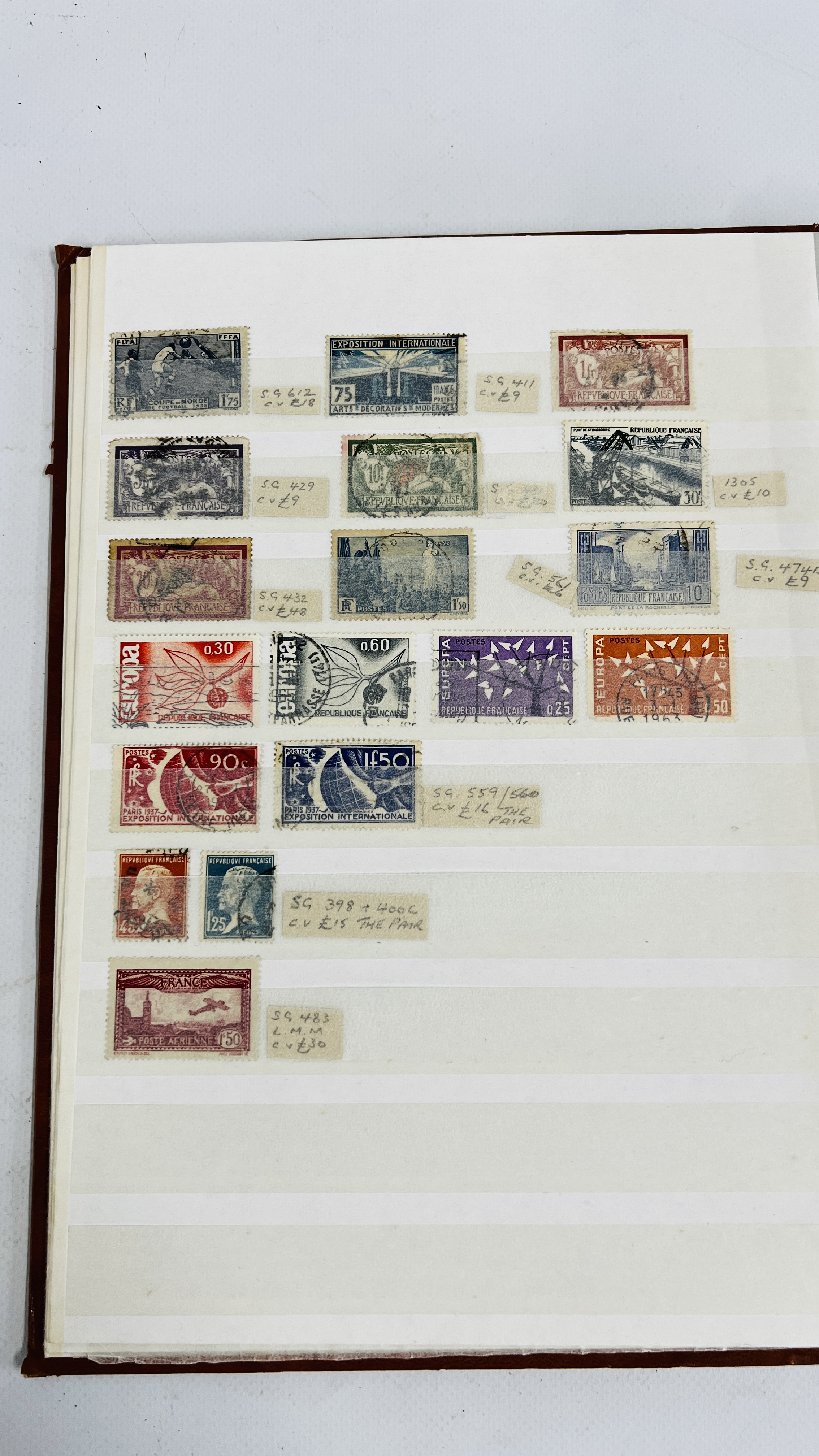 THREE STOCKBOOKS ALL WORLD STAMPS, SOME BETTER CATALOGUED ITEMS IDENTIFIED, FRANCE, - Image 11 of 15
