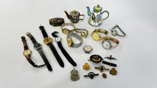 A GROUP OF ASSORTED WRIST WATCHES TO INCLUDE A VINTAGE EXAMPLE MARKED ARLEA, SWATCH,