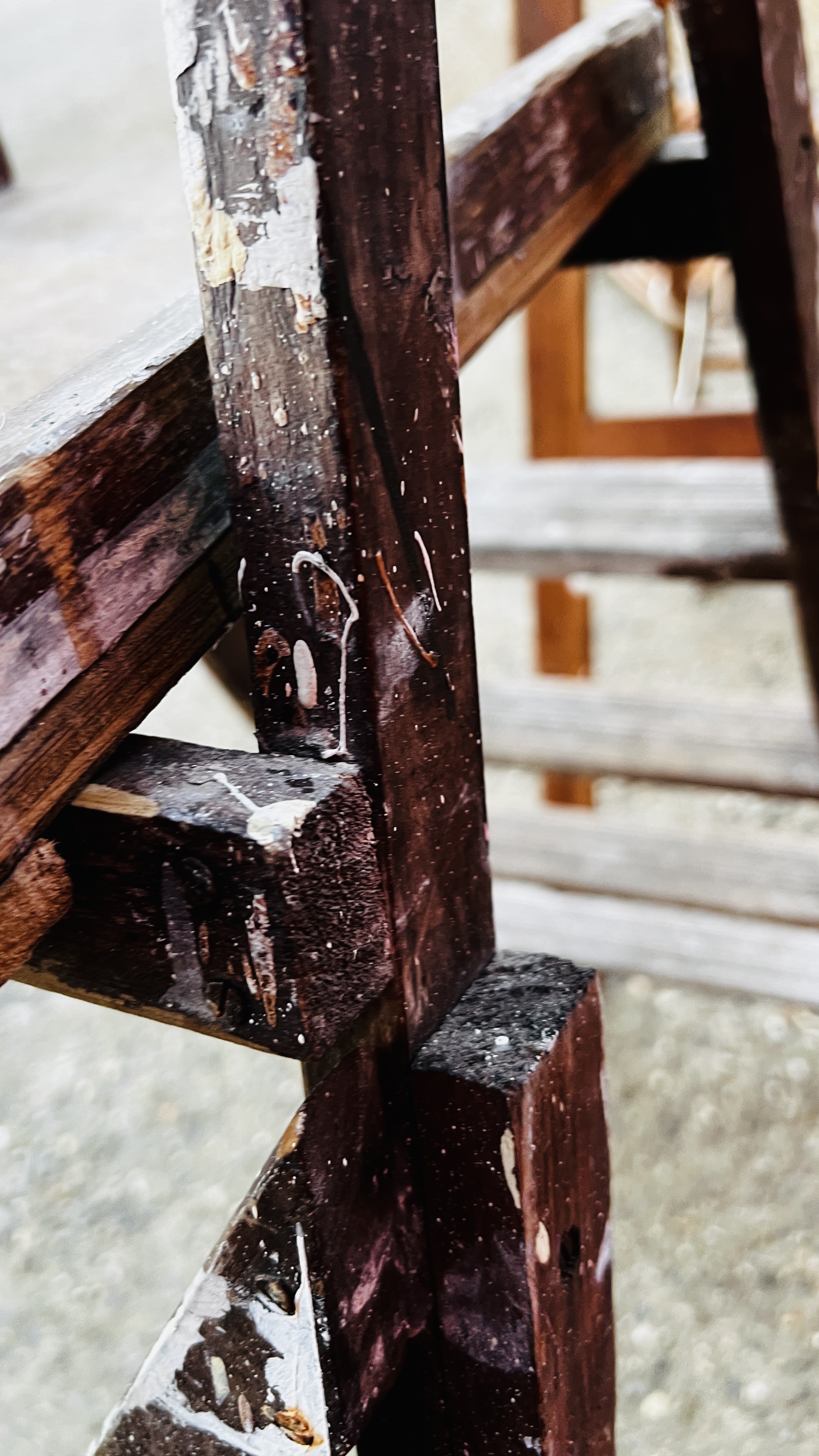 TWO SETS OF VINTAGE WOODEN LADDERS ONE HAVING PLAQUE TITLED "STEPHENS & CARTER LTD" LONDON - Image 7 of 16