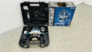 ERBAUER PROFESSIONAL ROUTER MODEL ERB380ROU 2100 WATT WITH CARRY CASE AND ACCESSORIES - SOLD AS