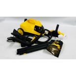 LITTLE YELLO STEAM CLEANER AND ACCESSORIES - SOLD AS SEEN.