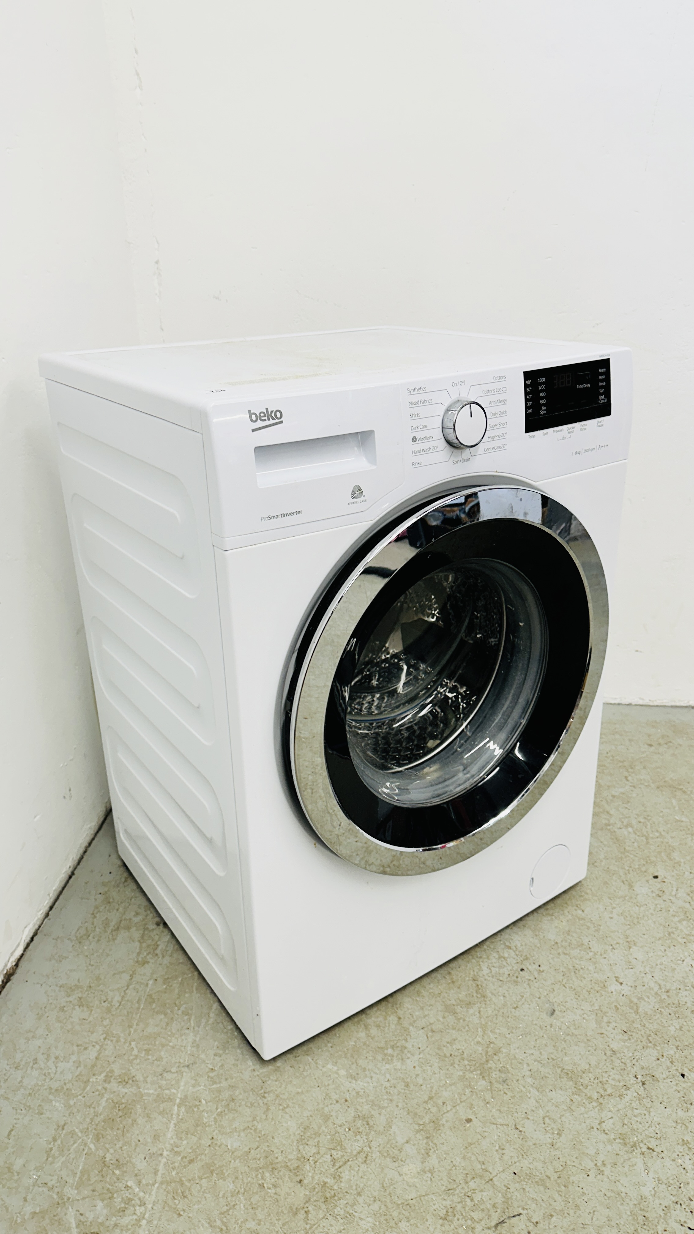 BEKO 8KG 1600RPM PRO SMART INVERTER WASHING MACHINE - SOLD AS SEEN. - Image 6 of 8