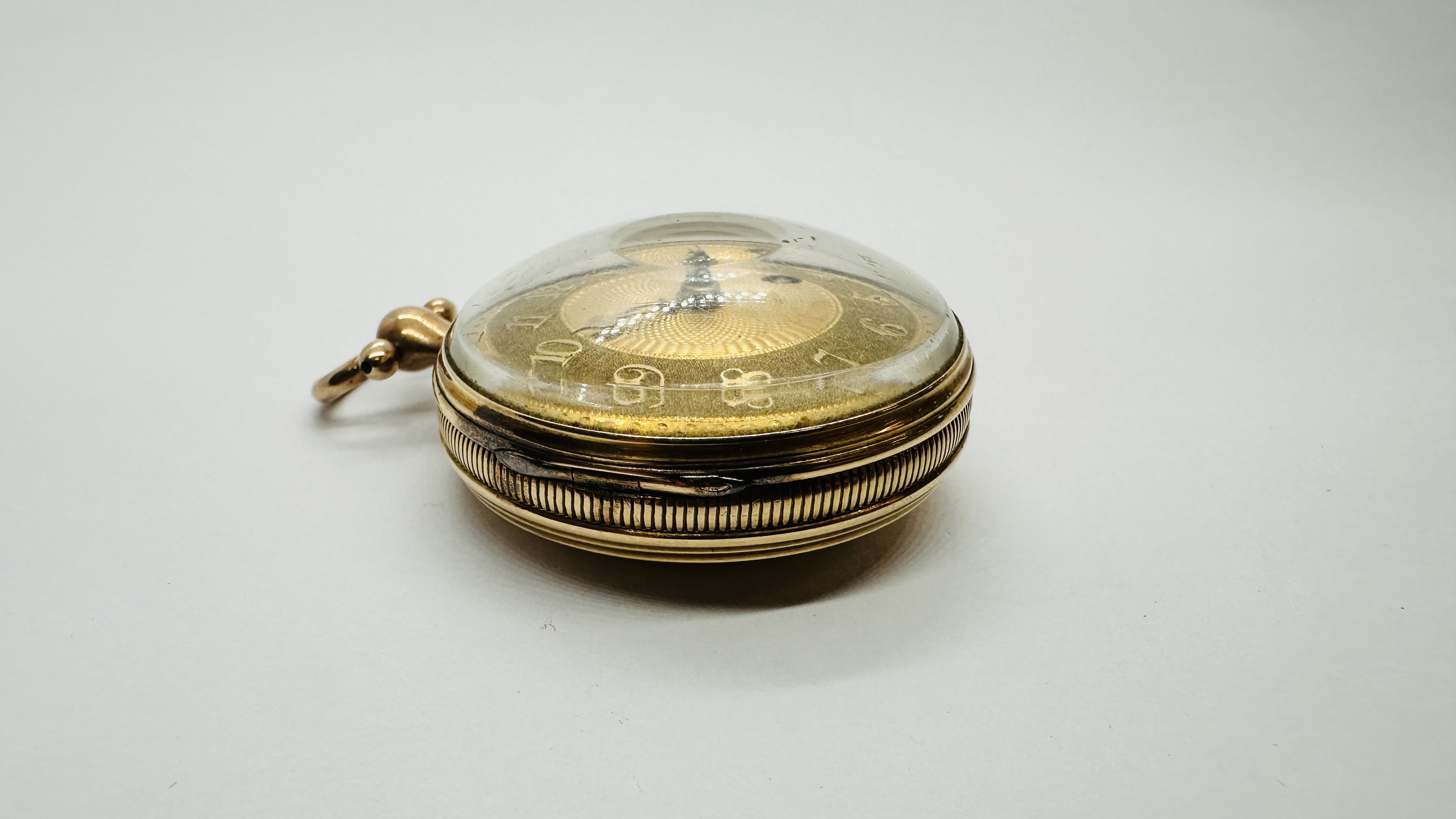 AN ANTIQUE 18CT GOLD CASED GENTS POCKET WATCH FUSSEE VERGE MOVEMENT INSCRIBED PAINGER? HOLBORN HILL - Image 6 of 33