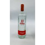 1 X 1 LITRE JJ VODKA, ARTISANAL VODKA HAND CRAFTED.