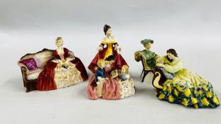 5 X ROYAL DOULTON FIGURINES TO INCLUDE BELLE O THE BALL HN1997, SOUTHERN BELLE HN2229,