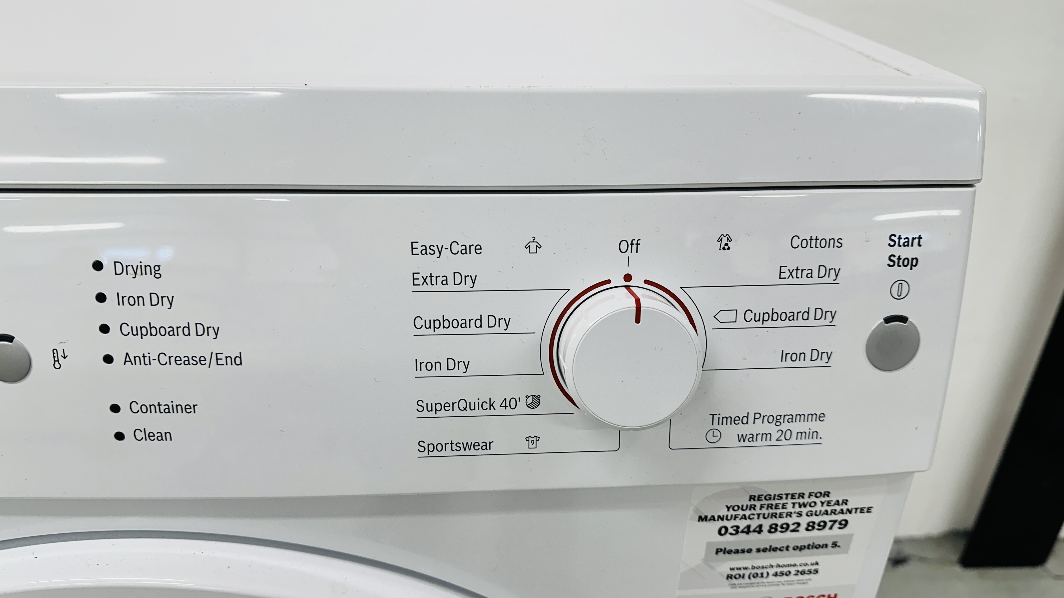 BOSCH CLASSIXX 7 CONDENSER TUMBLE DRYER - SOLD AS SEEN. - Image 3 of 7