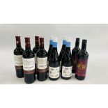 10 X BOTTLES WINE TO INCL 4 X CANCHALES RIOJA, 4 X LA RUCHETTE DOREE COTE DU RHONE VILLAGES,