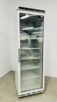 A POLAR REFRIGERATION GLASS DOOR DISPLAY FREEZER, MODEL CB921, W-600CM, H-185CM. - SOLD AS SEEN.