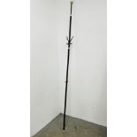 A 1960's ADJUSTABLE COAT AND HAT STAND.