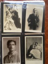 POSTCARDS: ALBUM WITH A COLLECTION MAINLY EDWARDIAN ERA THEATRE STARS (120).