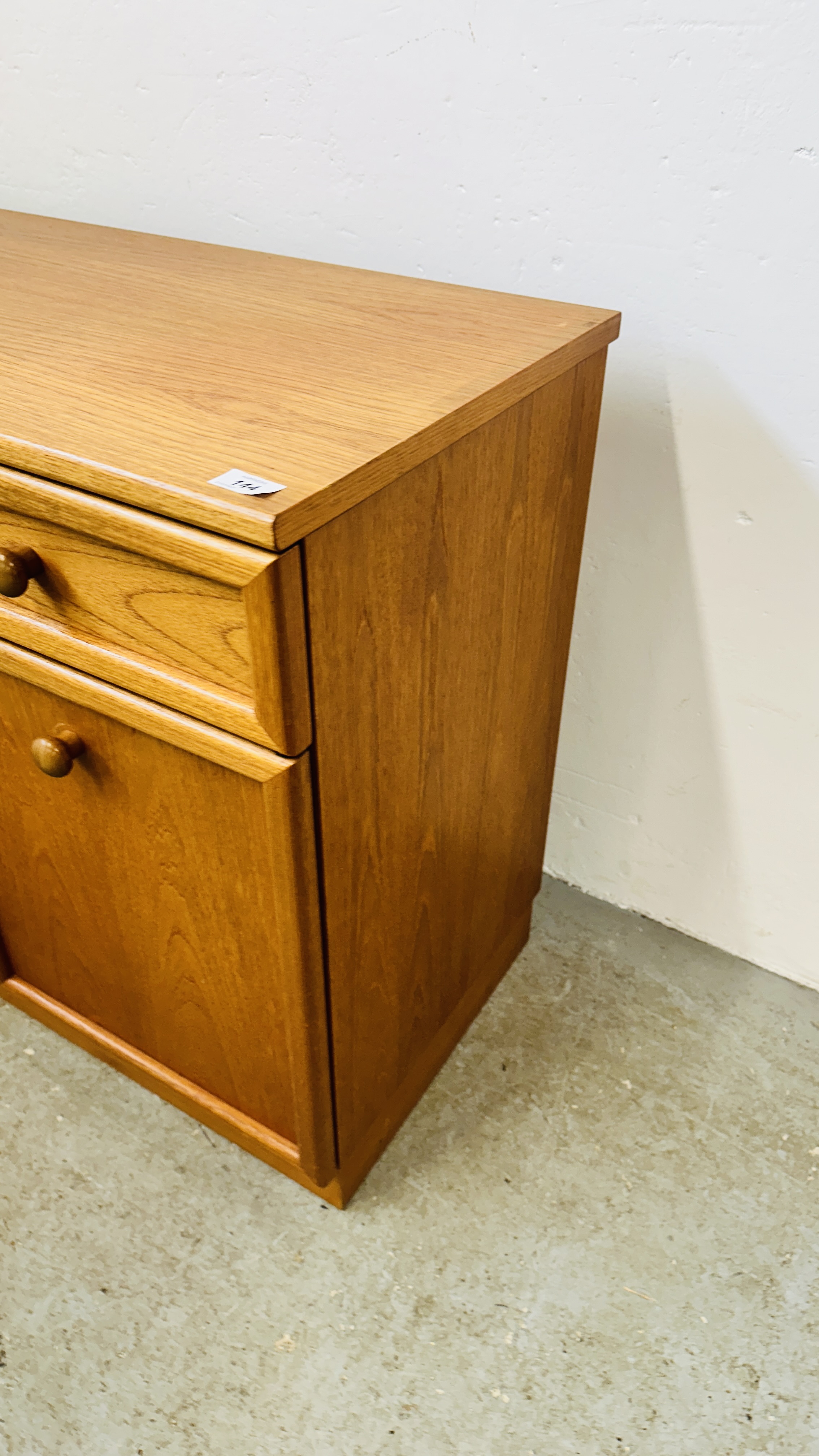 A G PLAN TEAK SIDEBOARD W 130CM D 46CM H 73CM. - Image 5 of 12