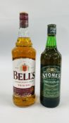 1 X 1 LITRE BELLS ORIGINAL SCOTCH WHISKY + 1 X 700ML STONES ORIGINAL GINGER WINE.