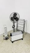 A PIFCO OIL FILLED RADIATOR + A CLOTHES AIRER,