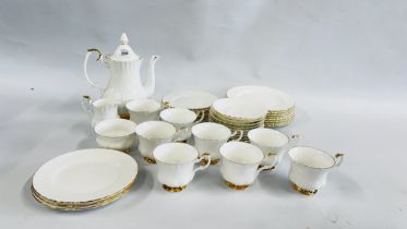QUANTITY OF ROYAL ALBERT VAL'DOR BONE CHINA TEA AND DINNER WARE (41 PIECES).