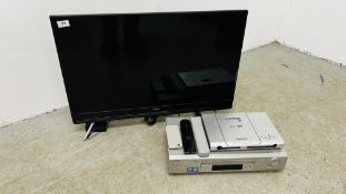 SAMSUNG 32 INCH TV MODEL UE32 KS100 AK COMPLETE WITH REMOTE ALONG WITH A MIKMI DVD PLAYER AND A