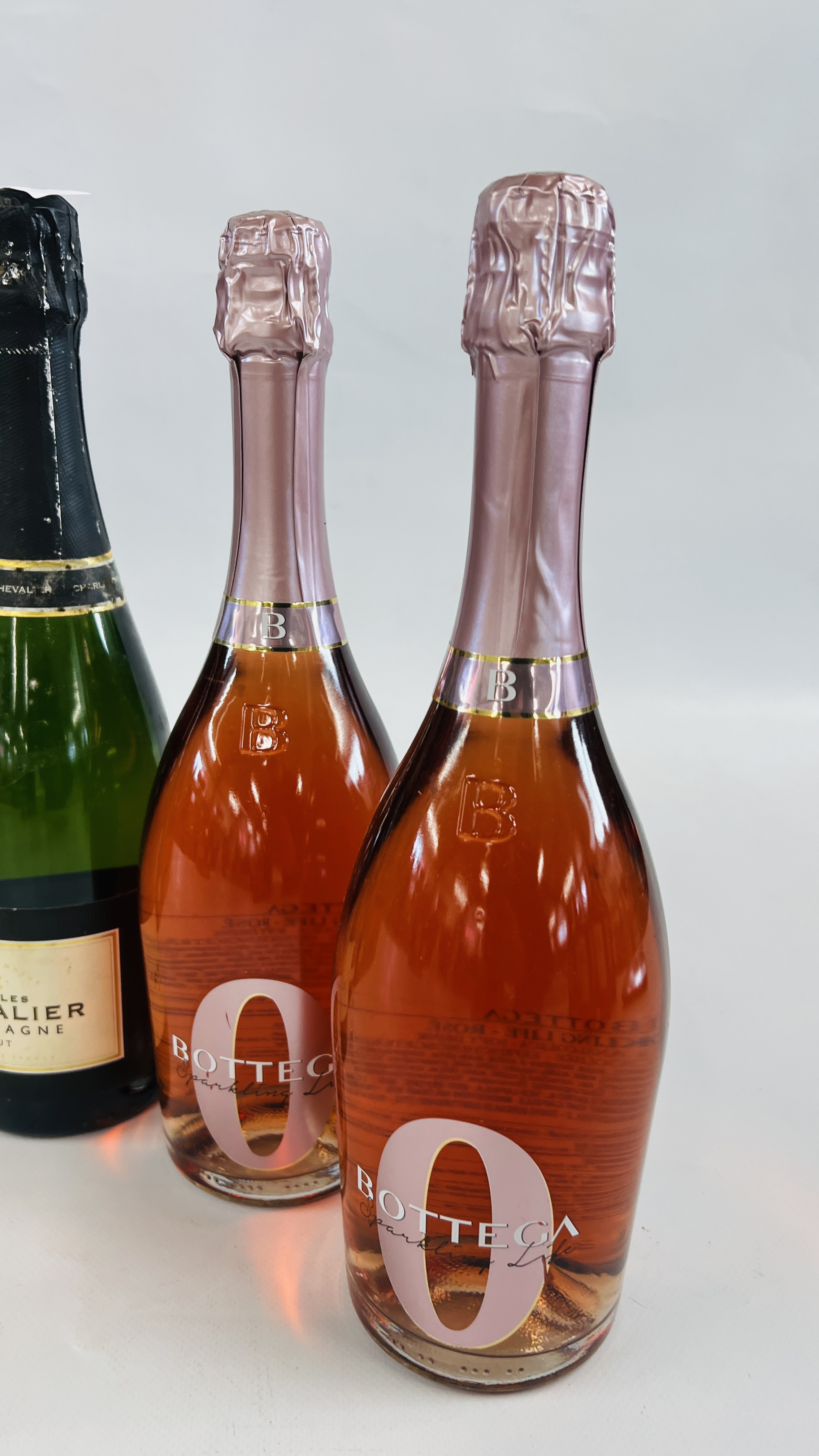 9 X BOTTLES OF SPARKLING WINE TO INCLUDE 1 X CHARLES CHEVALIER CHAMPAGNE, 2 X BOTTEGA ROSE, - Image 2 of 4