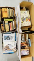 4 X BOXES ASSORTED BOOKS TO INCLUDE ORNITHOLOGY,