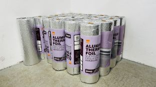 20 X AS NEW ROLLS OF ALUMINIUM THERMAL FOIL MULTI PURPOSE INSULATION 4MM THICK 60CM WIDE 7.