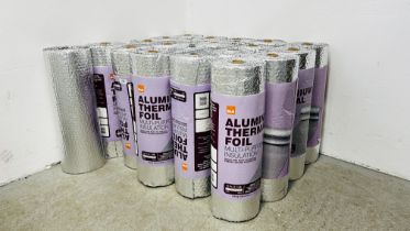 20 X AS NEW ROLLS OF ALUMINIUM THERMAL FOIL MULTI PURPOSE INSULATION 4MM THICK 60CM WIDE 7.