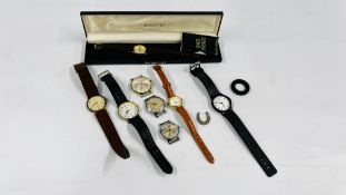 A GROUP OF ASSORTED WRIST WATCHES TO INCLUDE VINTAGE EXAMPLES MARKED ROTARY, AVIA & BROADLANDS ETC.