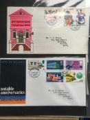 STAMPS: TWO ALBUMS GB FIRST DAY COVERS, 1968-73 AND 1980-86 STUART COVERS.