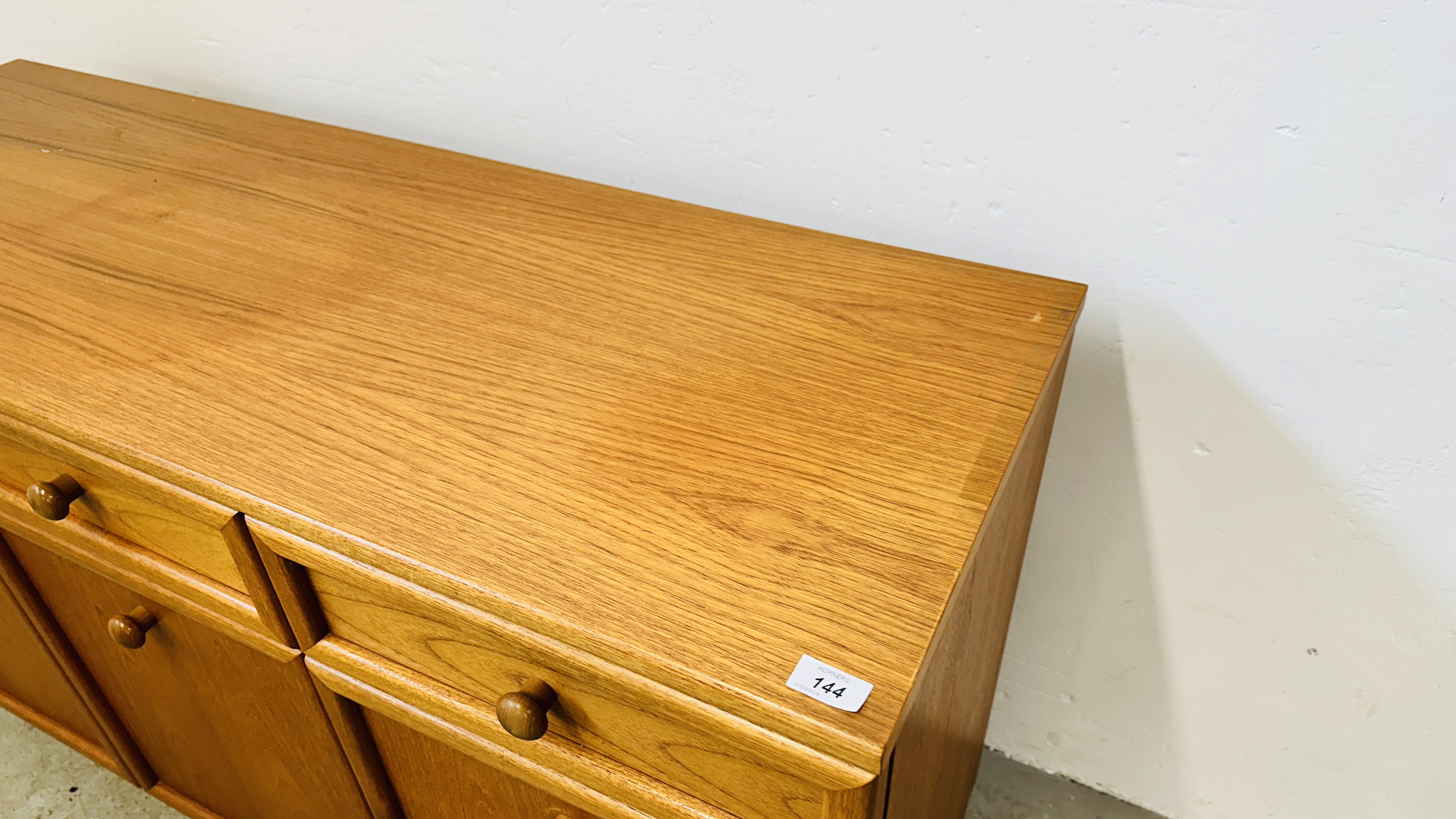 A G PLAN TEAK SIDEBOARD W 130CM D 46CM H 73CM. - Image 6 of 12