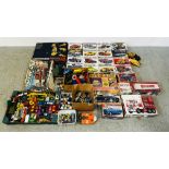 A COLLECTION OF REVELLE, MONOGRAM, MATCHBOX, PART BUILT MODEL KITS A/F CONDITION,