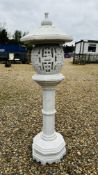 ONE MARBLE EFFECT ORIENTAL LANTERN, HEIGHT 135CM.