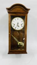 GOOD QUALITY REPRODUCTION WESTMINSTER CHIMING WALL CLOCK BY COMITTI OF LONDON, H 59CM.